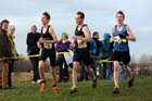 From left tor right: 59 Fergus Robinson, 58 Alistair Maxwell (both Tynedale) and Phillip Winkler (Morpeth) under-17 men North Eastern Cross Country, Champs., Temple Park, South Shields. Photo: David T. Hewitson/Sports for All Pics